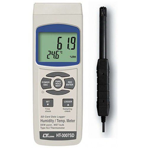 Thiết bị đo nhiệt độ, độ ẩm môi trường, nhiệt độ điểm sương LUTRON HT-3007SD