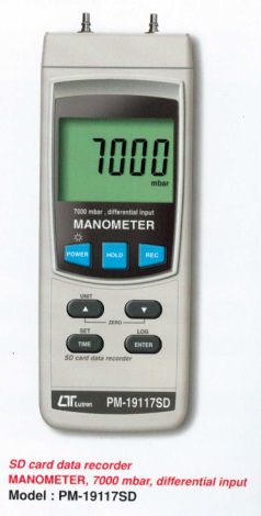 Máy đo áp suất LUTRON PM-19117SD, Sd card data recorder