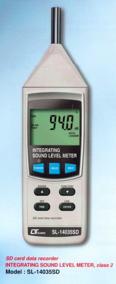 Máy đo độ ồn LUTRON SL14035SD, Sd card Data recorder