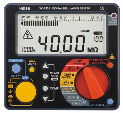 Thiết bị đo điện trở cách điện hiên số KAISE SK 3502