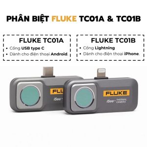 FLUKE TC01B, Camera nhiệt iSee™ 25Hz Fluke TC01B cho điện thoại thông minh iOS, Camera đo nhiệt độ hồng ngoại FLUKE TC01B chân Lightning