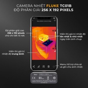 FLUKE TC01B, Camera nhiệt iSee™ 25Hz Fluke TC01B cho điện thoại thông minh iOS, Camera đo nhiệt độ hồng ngoại FLUKE TC01B chân Lightning