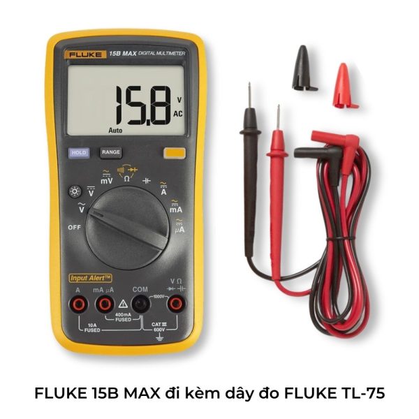 Đồng hồ vạn năng FLUKE 15B MAX, đồng hồ vạn năng điện tử FLUKE 15B-MAX, FLUKE 15B MAX Digital Multimeter
