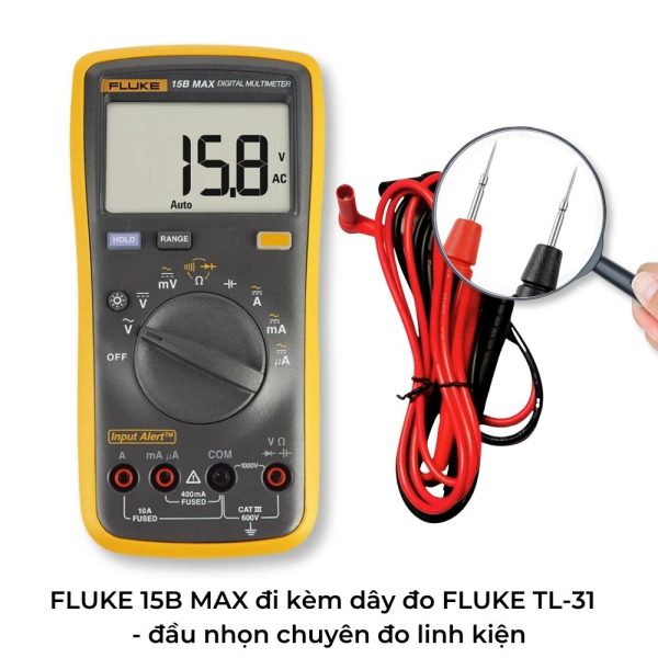 Đồng hồ vạn năng FLUKE 15B MAX, đồng hồ vạn năng điện tử FLUKE 15B-MAX, FLUKE 15B MAX Digital Multimeter
