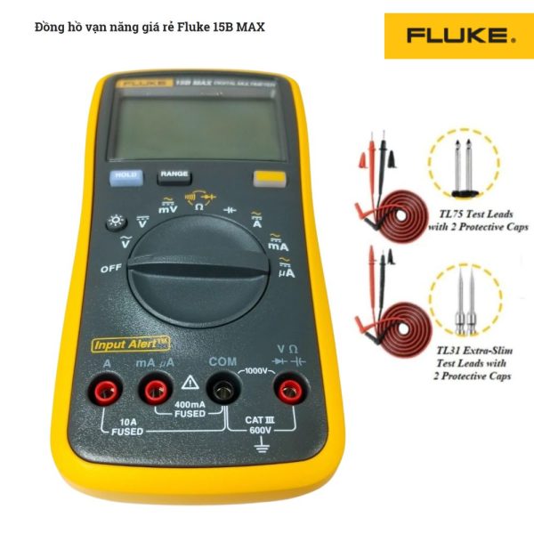 Đồng hồ vạn năng FLUKE 15B MAX, đồng hồ vạn năng điện tử FLUKE 15B-MAX, FLUKE 15B MAX Digital Multimeter