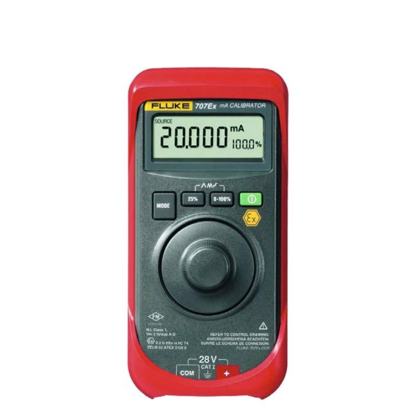 Máy hiệu chuẩn dòng điện mA FLUKE 707EX Máy hiệu chuẩn dòng điện mA Fluke 707EX, thiết bị hiệu chuẩn dòng điện FLUKE 707 EX, Fluke 707Ex Intrinsically Safe Loop Calibrator