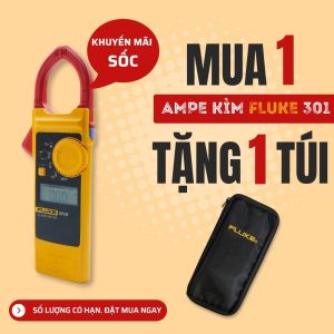 Ampe kìm Fluke 301B, Ampe kìm đo dòng AC Fluke 301B đo tần số, tụ điện, Fluke 301B Digital clamp Meter