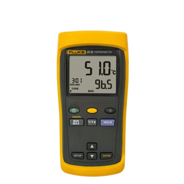 Máy đo nhiệt độ 1 kênh FLUKE 51 II (Fluke-51-2) Máy đo nhiệt độ 1 kênh Fluke 51 II, Đồng hồ đo nhiệt độ tiếp xúc 1 kênh Fluke 51-II, Fluke 51-II Single Input Digital Thermometer
