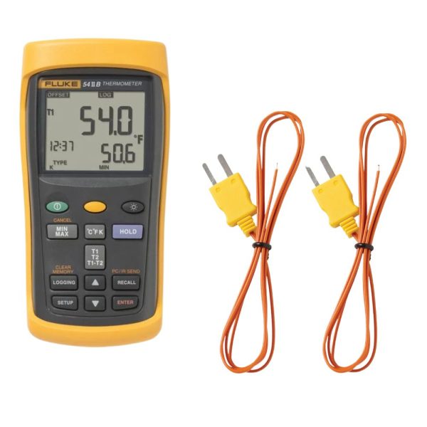 Máy đo nhiệt độ tiếp xúc Fluke 54 II B (54-2-B), Thiết bị đo nhiệt độ tiếp xúc 2 kênh FLUKE 54-II-B, Fluke 54-2-B Dual Input Digital Thermometer