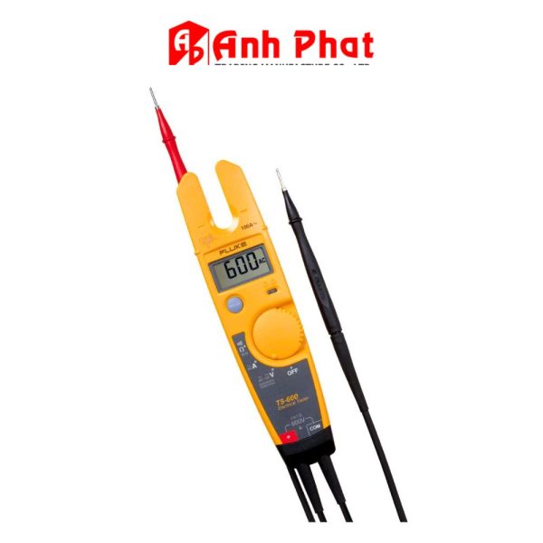 Ampe kìm FLUKE T5-600 đo điện áp dòng điện và thông mạch, Ampe kìm đo dòng AC - điện áp AC/DC và kiểm tra tính liên tục của dòng điện Fluke-T5-600, Fluke T5-600 Voltage - Continuity and Current Tester