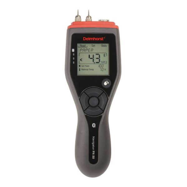 Máy đo độ ẩm giấy Delmhorst PX-30 Máy đo độ ẩm giấy Delmhorst PX-30, Đồng hồ đo ẩm của giấy cầm tay Delmhorst PX 30, Delmhorst PX30 Handheld Digital Pin-type Paper Moisture