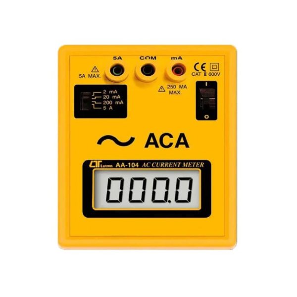 Đồng hồ đo dòng AC Lutron AA-104 để bàn Đồng hồ đo dòng AC Lutron AA-104 để bàn, Ampe kế AC kỹ thuật số Lutron AA-104, LUTRON AA 104 ACA Bench Meter, Lutron AA-104 AC current meter