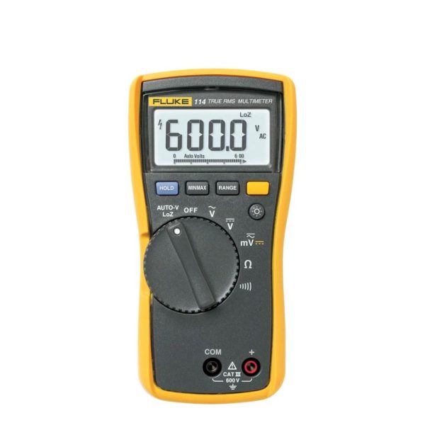 Đồng hồ vạn năng FLUKE 114 True-RMS đo điện áp thấp AC/DC Đồng hồ vạn năng FLUKE 114 True-RMS kiểm tra điện áp AC/DC, Đồng hồ VOM đo điện áp AC/DC FLUKE 114 True RMS, Fluke 114 Electrical Digital Multimeter