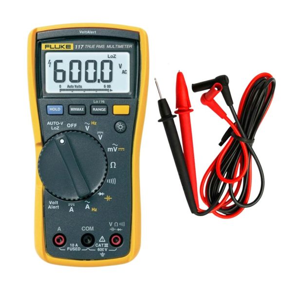 Đồng hồ vạn năng Fluke 117 True-RMS phát hiện điện áp AC không tiếp xúc, Đồng hồ vạn năng đo dòng AC Fluke-117 True RMS, Fluke 117 Electrician's Ideal Multimeter with Non-Contact Voltage