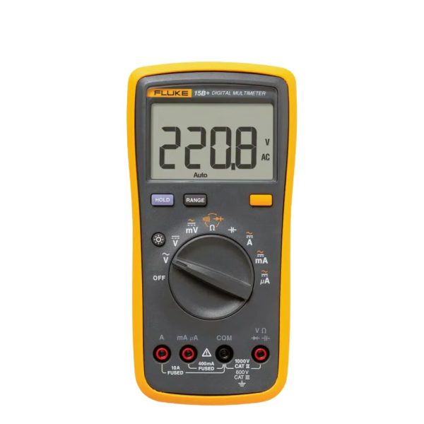 Đồng hồ vạn năng FLUKE 15B Plus đo AC/DC (Fluke 15B+) Đồng hồ vạn năng FLUKE 15B Plus đo dòng AC/DC (Fluke 15 B+), Đồng hồ VOM điện tử FLUKE 15B+ đo điện AC/DC, Fluke 15B+ Digital Multimeter