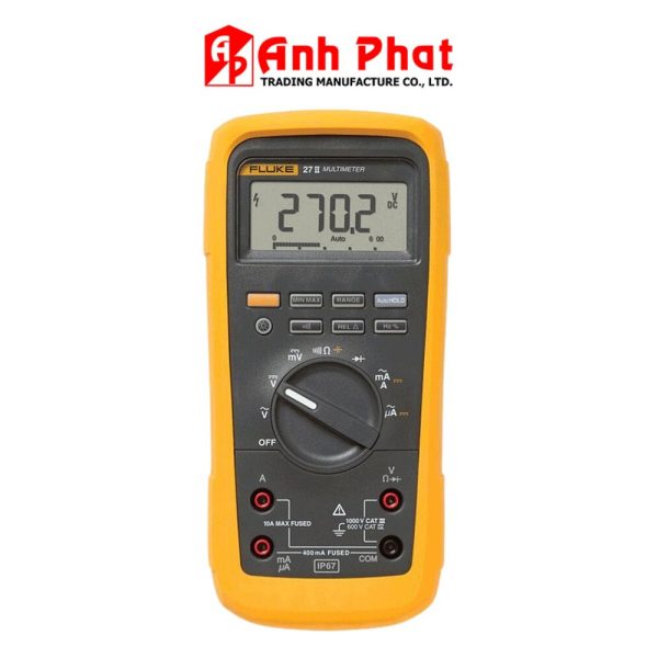 đồng hồ vạn năng FLUKE 27 II True-RMS đo dòng AC/DC trong công nghiệp, đồng hồ vạn năng AC/DC FLUKE 27 II True-RMS (IP67), Fluke 27 II Industrial Multimeters