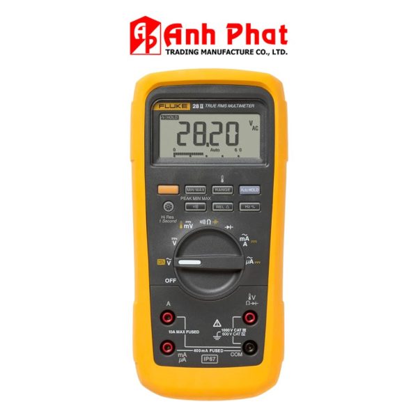 đồng hồ vạn năng FLUKE 28 II True-RMS đo dòng AC/DC (IP67), đồng hồ vạn năng điện tử FLUKE 28-2 True RMS , Fluke 28-II Industrial Multimeter with IP67 rating