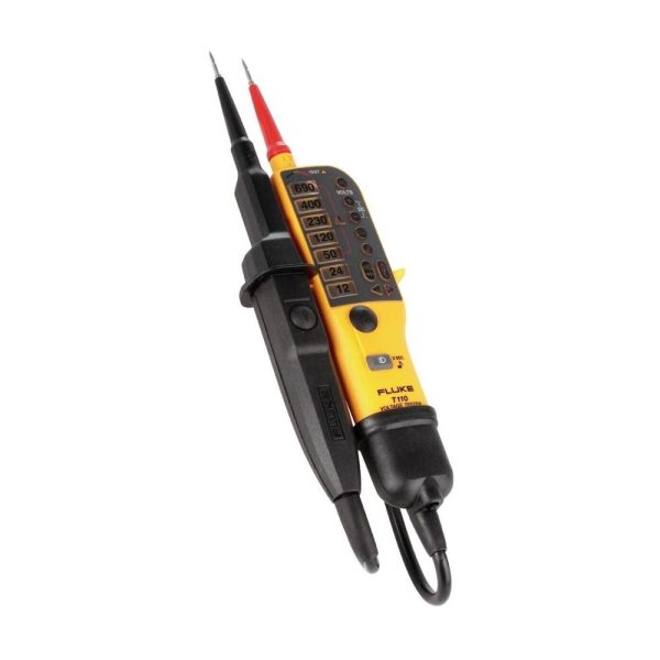 Máy đo điện áp và kiểm tra thông mạch FLUKE T110 Máy đo điện áp và kiểm tra thông mạch Fluke T110, Máy kiểm tra điện áp và tính liên tục hai cực Fluke T110, Fluke T110 Two-pole Voltage and Continuity Electrical Tester