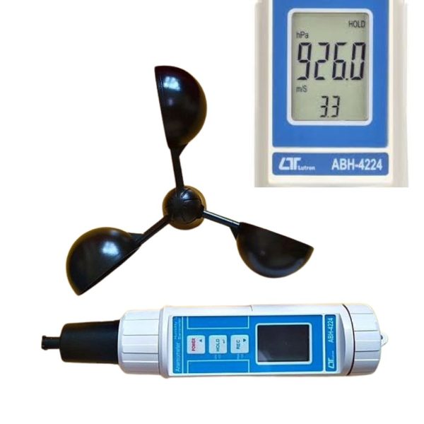 m&aacute;y đo tốc độ gi&oacute; cốc xoay LUTRON ABH-4224, m&aacute;y đo gi&oacute; LUTRON ABH 4224 cầm tay, Lutron ABH4224 Cup Anemometer