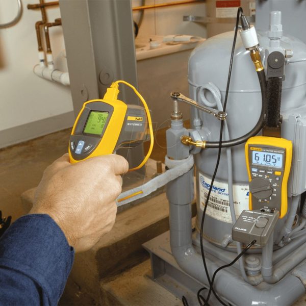 Máy đo nhiệt độ hồng ngoại FLUKE 561 HVAC (2 trong 1) Máy đo nhiệt độ hồng ngoại FLUKE 561 không tiếp xúc và tiếp xúc, Nhiệt kế hồng ngoại Fluke-561, Fluke 561 HVAC Infrared & Contact Thermometer