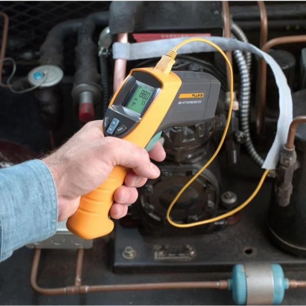 Máy đo nhiệt độ hồng ngoại FLUKE 561 HVAC (2 trong 1) Máy đo nhiệt độ hồng ngoại FLUKE 561 không tiếp xúc và tiếp xúc, Nhiệt kế hồng ngoại Fluke-561, Fluke 561 HVAC Infrared & Contact Thermometer