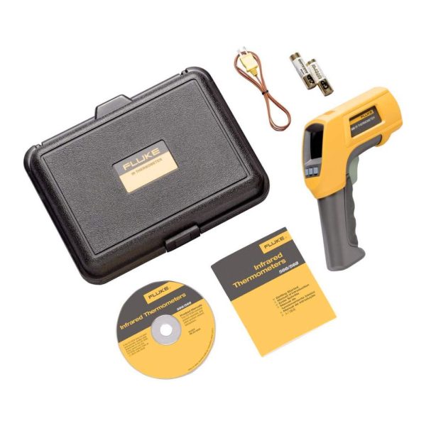 Máy đo nhiệt độ bằng hồng ngoại FLUKE 566 (2 trong 1) Máy đo nhiệt độ hồng ngoại FLUKE 566 không tiếp xúc và tiếp xúc, Nhiệt kế hồng ngoại Fluke-566, Fluke 566 Thermal Gun Infrared & Contact Thermometer