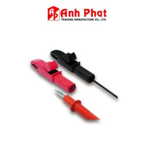 Bộ đầu kẹp cá sấu dùng cho que đo đồng hồ vạn năng LUTRON AL-04, Bộ 2 đầu chuyển Que đo đồng hồ sang Kẹp cá sấu LUTRON AL 04, HEAVY DUTY ALLIGATORS PLUG LUTRON AL-04