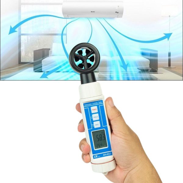 Máy đo gió Lutron AH-4223 (4 trong 1), Máy đo gió - áp suất - độ ẩm và nhiệt độ môi trường kiểu cánh quạt Lutron AH 4223, LUTRON AH4223 Anemometers ( Vane Type, Hot Wire)