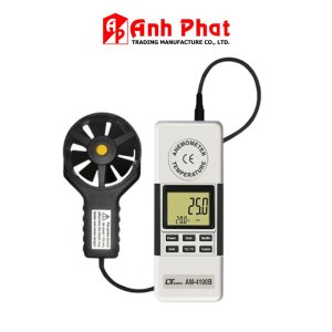Máy đo tốc độ gió và nhiệt độ môi trường LUTRON AM-4100B, Thiết bị đo tốc độ gió và nhiệt độ môi trường Lutron AM 4100B, Lutron AM4100B Anemometer 2 in 1 (Type K thermometer, separate probe)