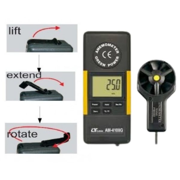 Máy đo tốc độ gió và nhiệt độ môi trường LUTRON AM-4100G, Thiết bị đo gió và nhiệt độ LUTRON AM 4100G, LUTRON AM4100G Anemometer and Temperature Meters