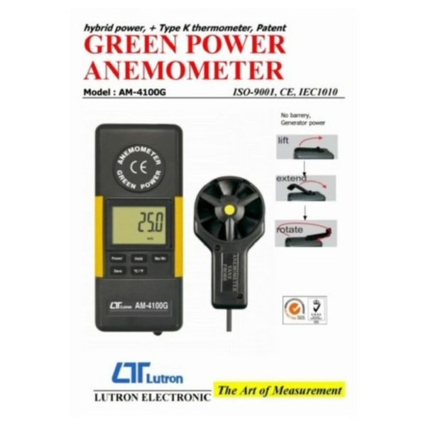 Máy đo tốc độ gió và nhiệt độ môi trường LUTRON AM-4100G, Thiết bị đo gió và nhiệt độ LUTRON AM 4100G, LUTRON AM4100G Anemometer and Temperature Meters