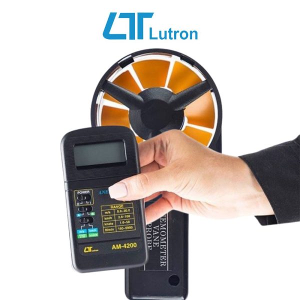 Máy đo tốc độ gió LUTRON AM-4200, Thiết bị đo tốc độ gió và lưu lượng không khí LUTRON AM 4200, LUTRON AM4200 Anemometers (Vane Type, Hot Wire)
