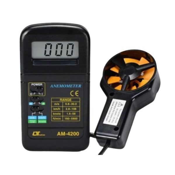 Máy đo tốc độ gió LUTRON AM-4200, Thiết bị đo tốc độ gió và lưu lượng không khí LUTRON AM 4200, LUTRON AM4200 Anemometers (Vane Type, Hot Wire)
