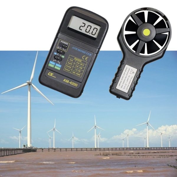 Máy đo tốc độ gió LUTRON AM-4200, Thiết bị đo tốc độ gió và lưu lượng không khí LUTRON AM 4200, LUTRON AM4200 Anemometers (Vane Type, Hot Wire)