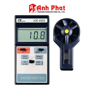 Máy đo tốc độ gió, nhiệt độ môi trường LUTRON AM-4202, Thiết bị đo gió và nhiệt độ môi trường LUTRON AM 4202, Lutron AM4202 Digital Anemometer With Temperature