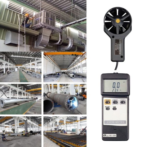 Máy đo tốc độ gió và nhiệt độ môi trường LUTRON AM-4203, Thiết bị đo gió và lưu lượng không khí LUTRON AM 4203, Lutron AM4203 Digital Anemometer With Temperature