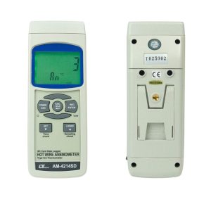 máy đo tốc độ gió có đầu dò dạng ống lồng mở rộng LUTRON AM-4214SD, máy đo tốc độ gió và nhiệt độ môi trường LUTRON AM 4214SD que đo kéo dài, LUTRON AM4214SD Anemometer with telescopic probe