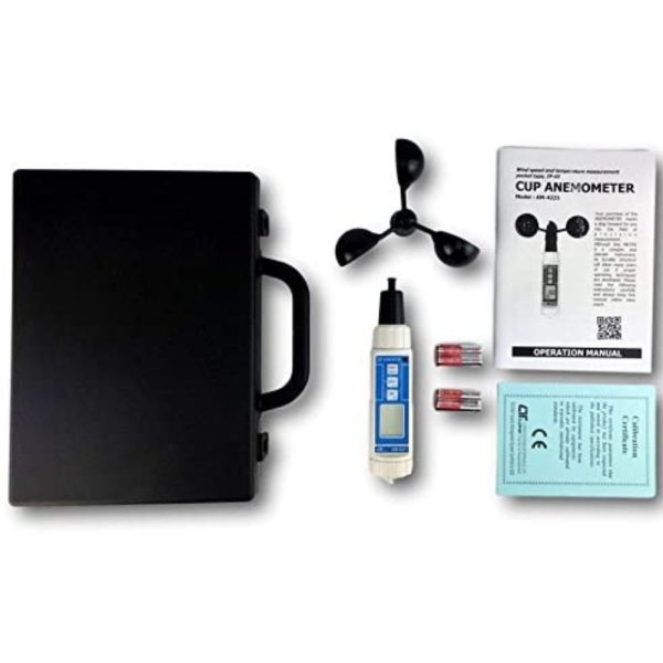 Máy đo tốc độ gió và lưu lượng gió LUTRON AM-4221, máy đo gió 3 cốc xoay LUTRON AM-4221, Lutron AM-4221 Cup Type Anemometer With Temperature