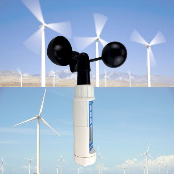 Máy đo tốc độ gió và lưu lượng gió LUTRON AM-4221, máy đo gió 3 cốc xoay LUTRON AM-4221, Lutron AM-4221 Cup Type Anemometer With Temperature