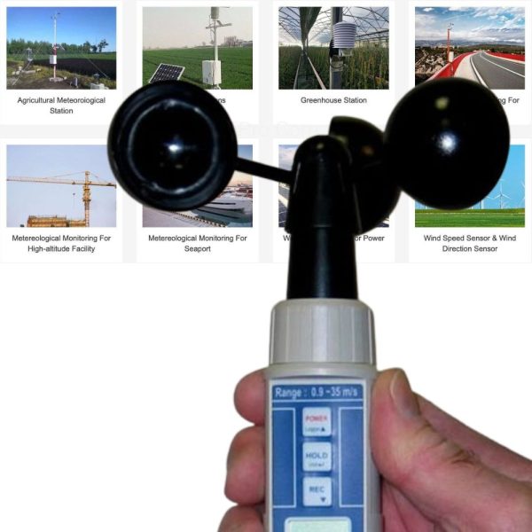 Máy đo tốc độ gió và lưu lượng gió LUTRON AM-4221, máy đo gió 3 cốc xoay LUTRON AM-4221, Lutron AM-4221 Cup Type Anemometer With Temperature