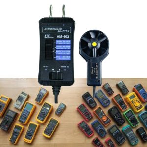 Thiết bị đo tốc độ gió Lutron AM-402 gắn đồng hồ vạn năng, Bộ chuyển đổi máy đo gió Lutron AM 402 kết hợp với dòng máy DMM 200 MV, Lutron AM402 Anemometer Adapter