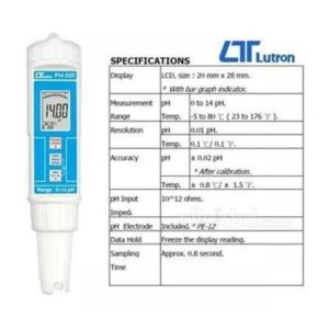 bút đo pH nước LUTRON PH-222, máy đo độ pH của nước LUTRON PH 222, LUTRON PH222 pen pH Meter