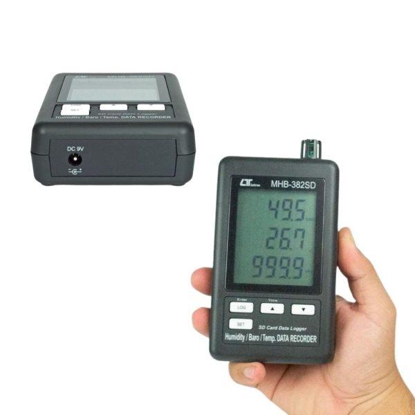 Máy đo áp suất - nhiệt độ và độ ẩm LUTRON MHB-382SD, Máy ghi dữ liệu mội trường LUTRON MHB-382SD, Real Time Data Logger LUTRON MHB-382SD