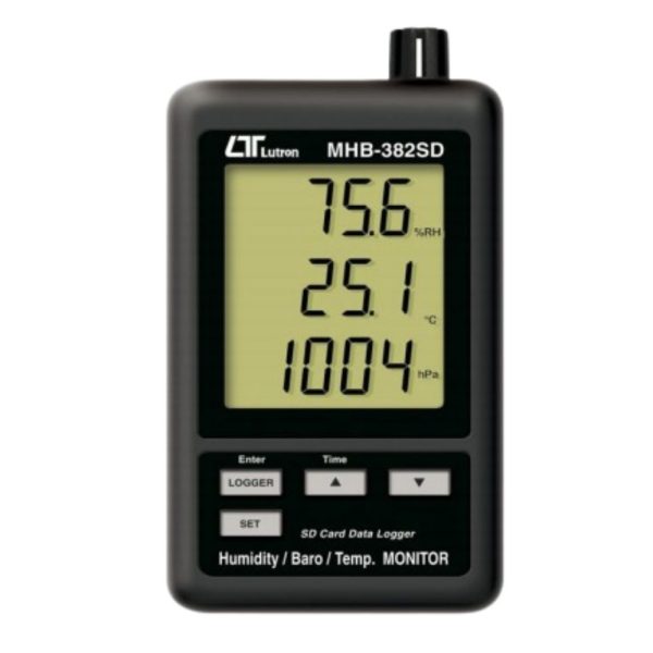 Máy đo áp suất - nhiệt độ và độ ẩm LUTRON MHB-382SD, Máy ghi dữ liệu mội trường LUTRON MHB-382SD, Real Time Data Logger LUTRON MHB-382SD