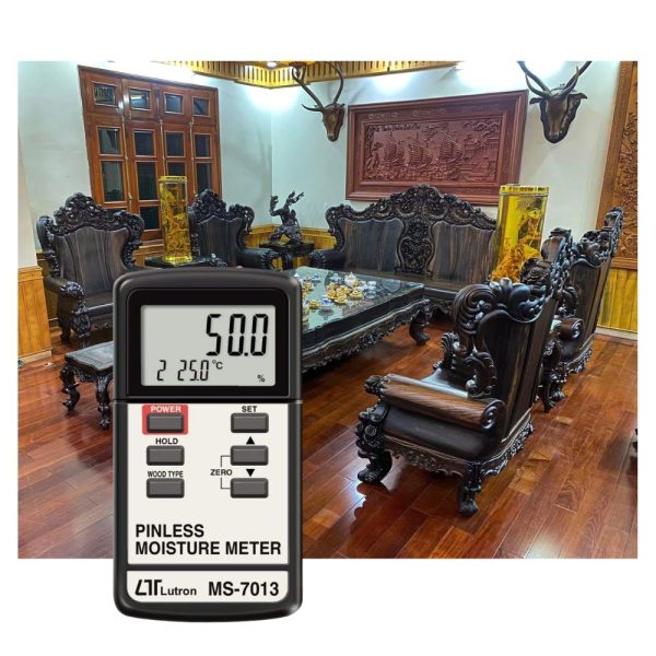 Máy đo độ ẩm gỗ cảm ứng LUTRON MS-7013 Máy đo độ ẩm gỗ cảm ứng LUTRON MS-7013, Máy đo độ ẩm gỗ không tiếp xúc LUTRON MS-7013, LUTRON MS-7013 Pinless Moisture Meter