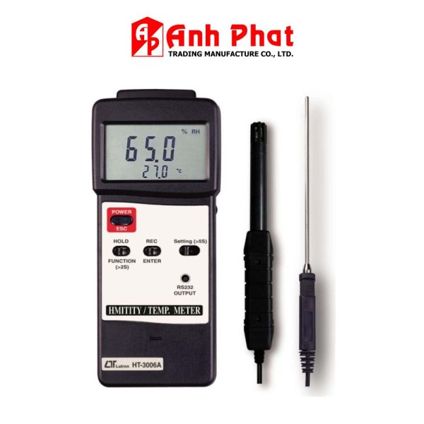 máy đo độ ẩm và nhiệt độ LUTRON HT-3006A Type K/J, nhiệt ẩm kế cầm tay LUTRON HT-3006A, LUTRON HT-3006A Humidity and Temperature Meter