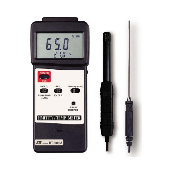 máy đo độ ẩm và nhiệt độ LUTRON HT-3006A Type K/J, nhiệt ẩm kế cầm tay LUTRON HT-3006A, LUTRON HT-3006A Humidity and Temperature Meter