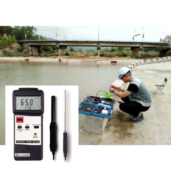 máy đo độ ẩm và nhiệt độ LUTRON HT-3006A Type K/J, nhiệt ẩm kế cầm tay LUTRON HT-3006A, LUTRON HT-3006A Humidity and Temperature Meter