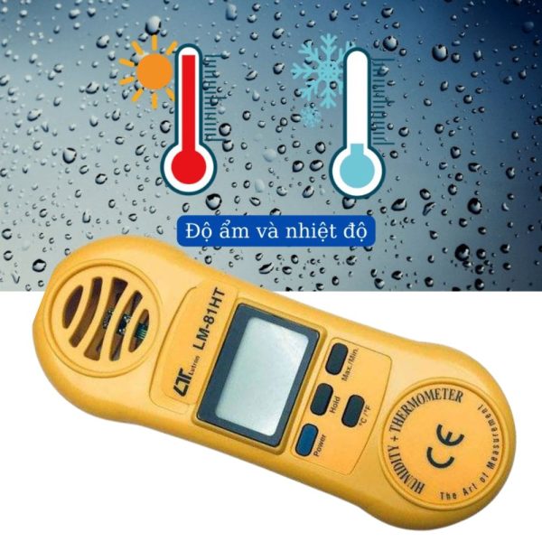 máy đo nhiệt độ và độ ẩm LUTRON LM-81HT, thiết bị đo độ ẩm và nhiệt độ môi trường LUTRON LM 81HT, Lutron LM-81HT Humidity/Temp Meter Pocket Size