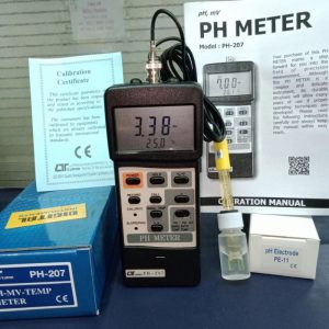 máy đo pH nước LUTRON PH-207 cầm tay nhỏ gọn, thiết bị đo độ pH của nước LUTRON PH 207, Lutron PH207 pH Meter